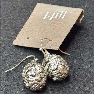 J. Jill Silver Filigree Teardrop Earrings